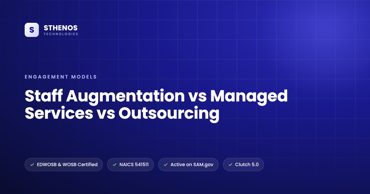 Staff Augmentation vs Managed Services vs Outsourcing
